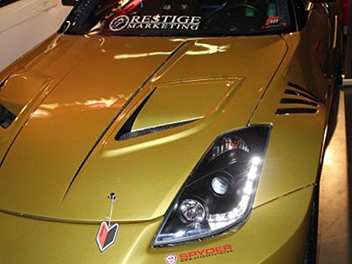 Led Drl Headlights For Nissan 350Z 03-05 - Black/Clear Lens #TOP5
