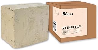 Mid High Fire White Stoneware Clay for Pottery | Cone 5-10 | Ideal for Wheel Throwing, Hand Building, Sculpting | Great for All Skill Levels | Greenware Clay, 10 lbs.