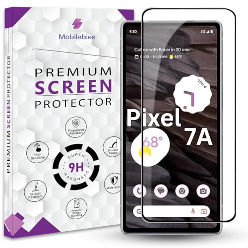 Image of Premium Tempered Glass Screen Protector Guard For Pixel 7A (6.1 Inch, Pack of 1) | Screen Guard With Edge to Edge Coverage With Easy to installation kit