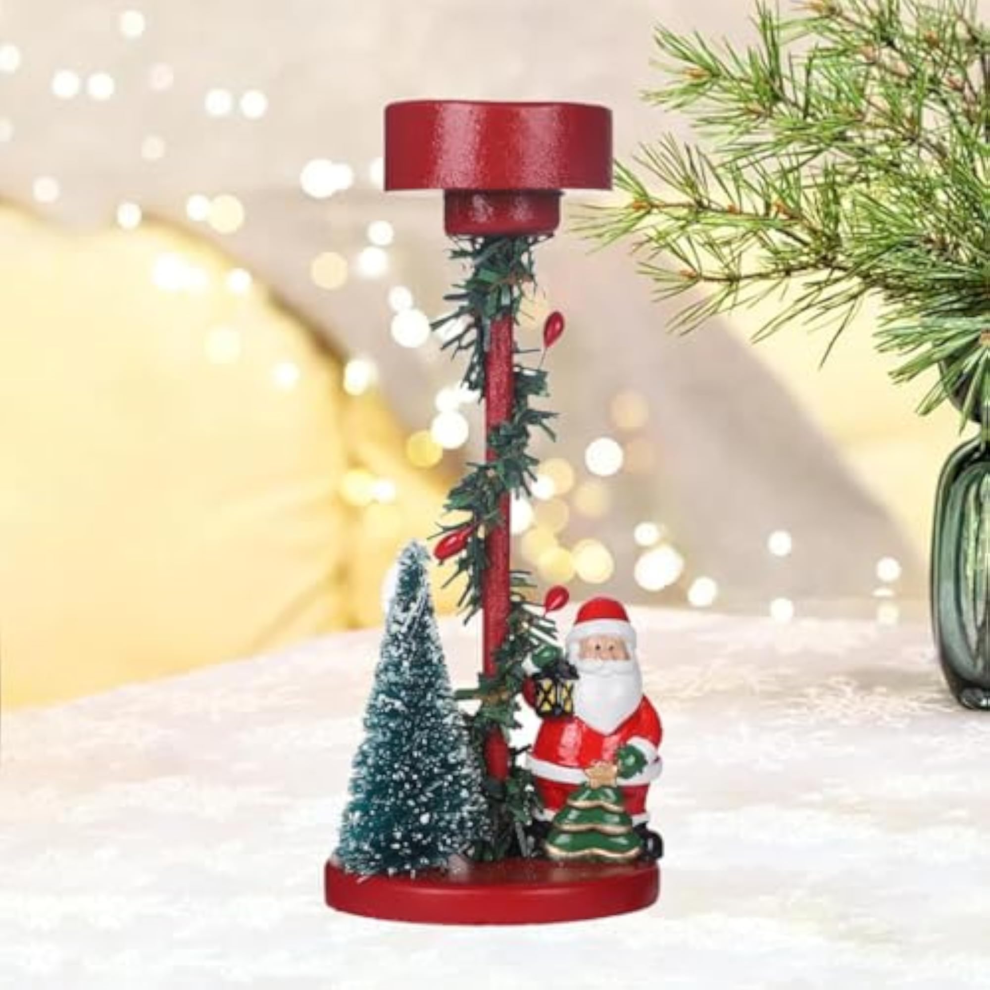 Christmas Candle Holder Gift for Dining Room Decor