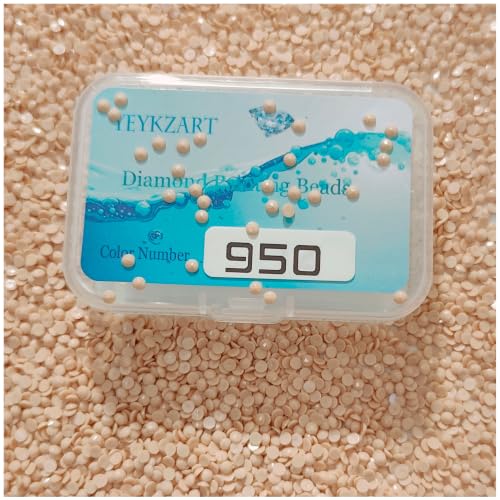 YEYKZART 950 Diamond Painting Replacement Diamonds Drills Beads Drills Gems Round for Diamond Art Missing Color 3500 PCS