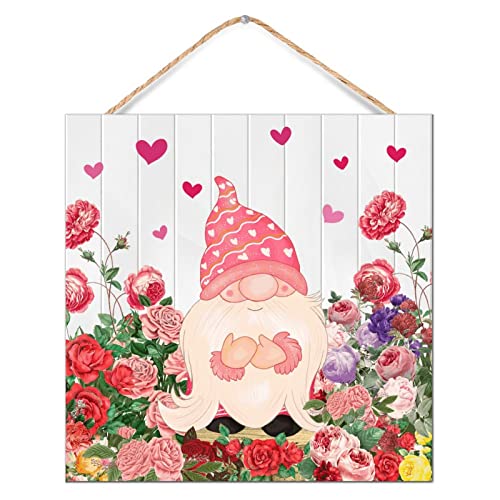 Panneau en bois Saint-Valentin nain pour décoration murale chambre