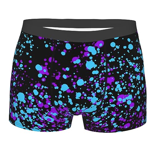 Glow In Dark Splatter Neon Men'S Boxer Brief Underwear