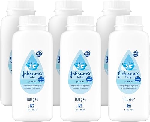 Johnson's Baby Powder 6 x 100g, with Cornstarch
