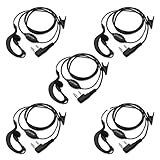 abcGoodefg 2 Pin Walkie Talkie Earpiece Headset with Mic for Baofeng UV-5R BF-888S Kenwood Arcshell Retevis H-777 RT21 RT22 Two Way Radios 2 Pack