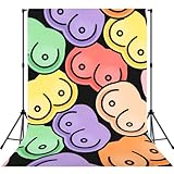 VAFZASC Studio Photo Backdrop Background Woman Breast Set Funny Boobs, 7x5 Ft Collapsible Polyester Screen for Wedding Birthday Party Photography