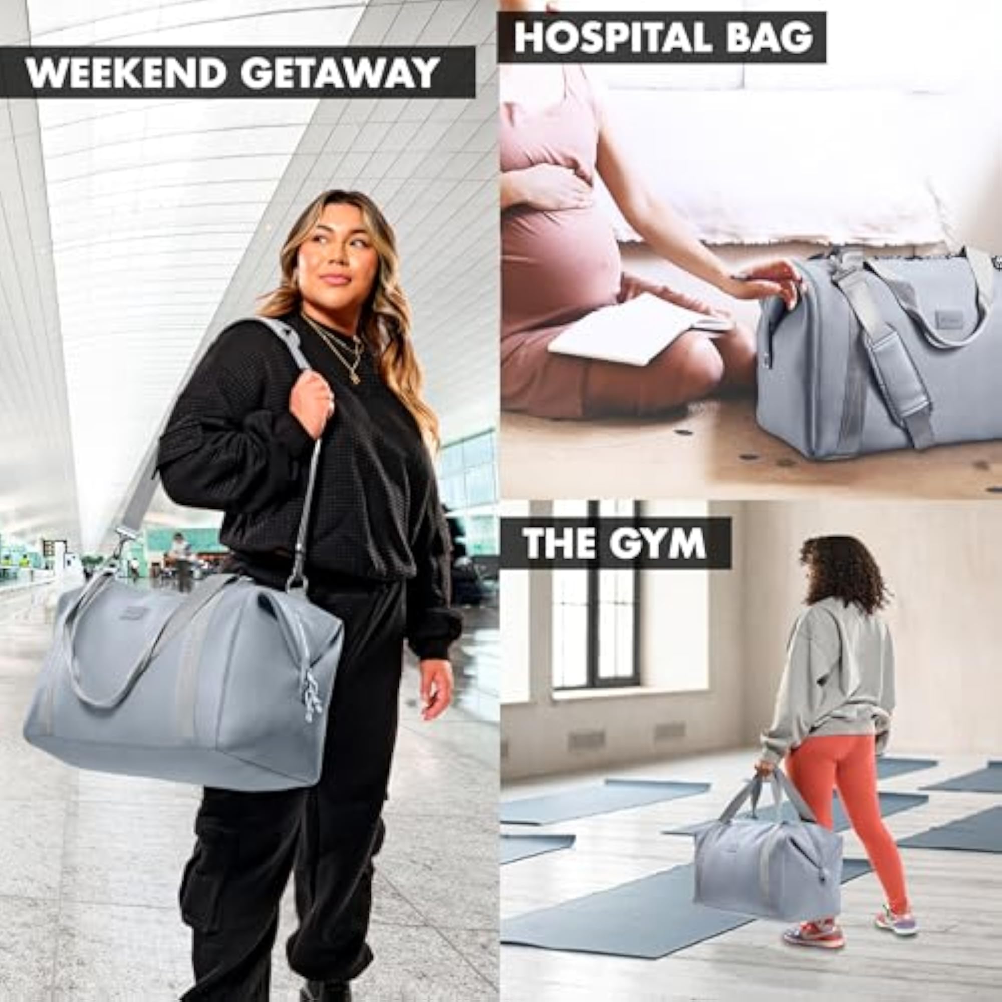 Neoprene Duffel Bag for Travel, Weekender