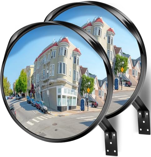Premium 2 Pack 16" Convex Traffic Mirrors