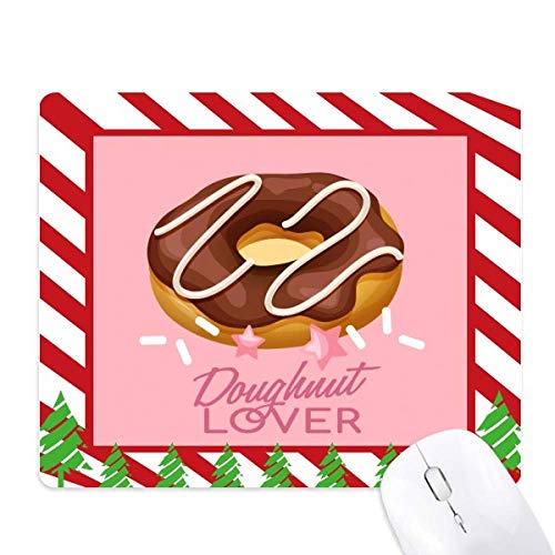 Tapis de souris beignet au chocolat dessert western et canne de noël
