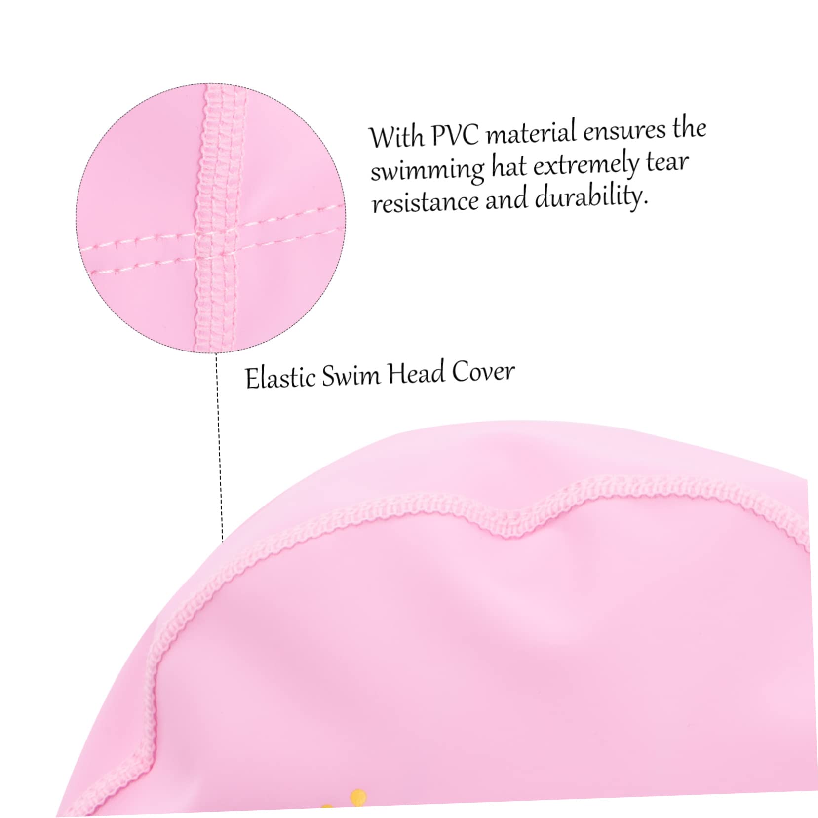 Yardwe 5pièces Bonnet De Natation Garçon Fille PVC Chapeau Élastique Anti-Glisse des Cheveux pour Garçons Et Filles pour Piscine Et Plage Cartoon Confortable Cygne