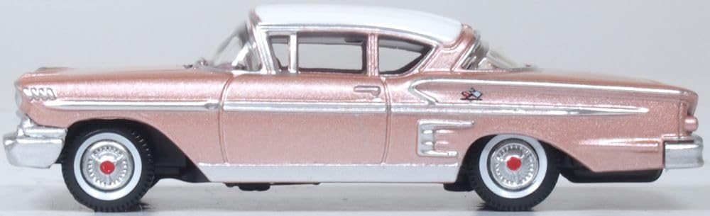 Amazon.com: Oxford Diecast 1958 Chevy Impala Sport Cay Coral Pink