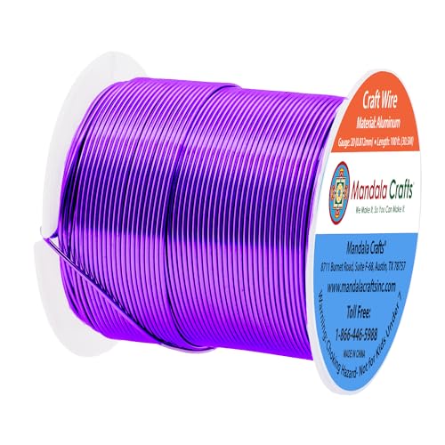 image for Mandala Crafts 20 Gauge Anodized Aluminum Craft Wire for Jewelry Makin
