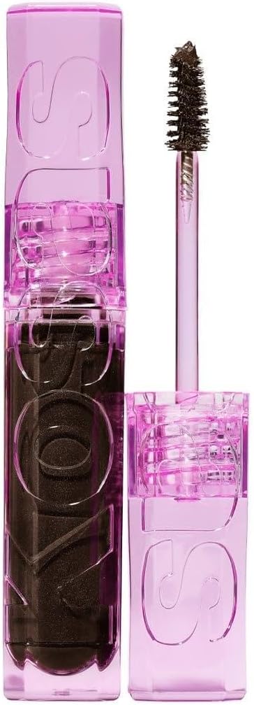 Air Brow Tinted Eyebrow Gel – Volumizing Brow Gel with Flexible Long-Lasting Hold, Brown Black