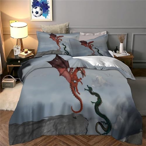 Housse de couette âne 220x240 parure de lit microfibre 3D - 6