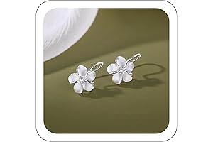 925 Sterling Silver Flower Stud Earrings for Women