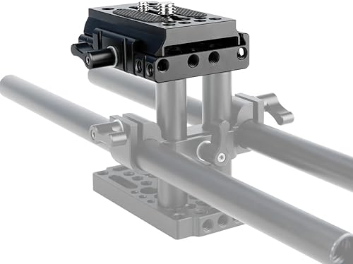 Miniatura 8 de NICEYRIG Placa base de liberación rápida compatible con Manfrotto 577, 501, 504, 701 para cámara DSLR sistema de soporte de riel de 0.591 in