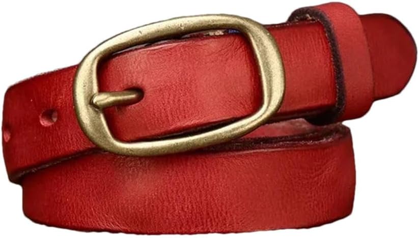 2.3Cm Copper Buckle Women Cowskin Leather Belt For Female Strap Ladies Adjustable Belts