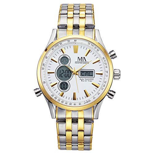 Preisvergleich Produktbild Meister Anker Herren Chronograph 23cm Edelstahl Silbergrau Chronograph Mineralglas 490000171