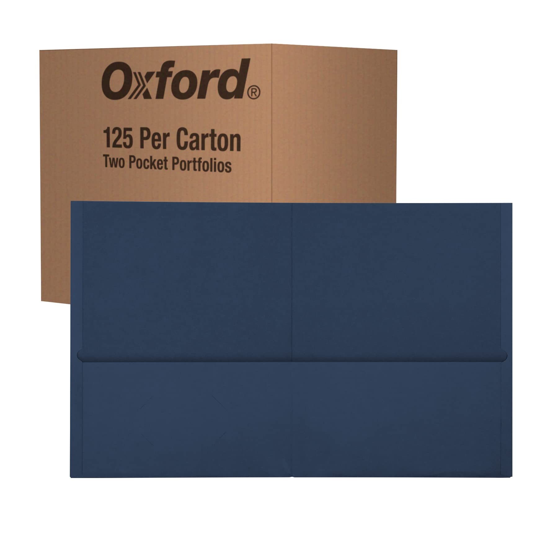 Oxford 2 Pocket Folders With Prongs, Mega Box Of 125, Textured