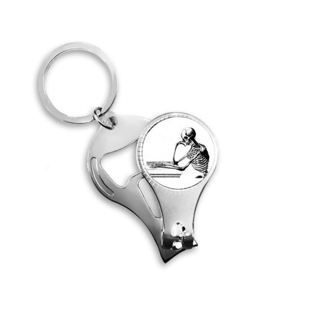 Pince à ongles squelette avec décapsuleur intégré pour une manucure originale