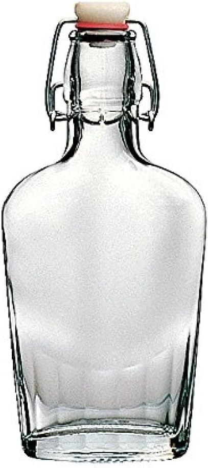 Bormioli Rocco Fiaschetta 0.25L Glass Flask Bottle - Italian-Made Infuser for Oils, Liquors & Sauces
