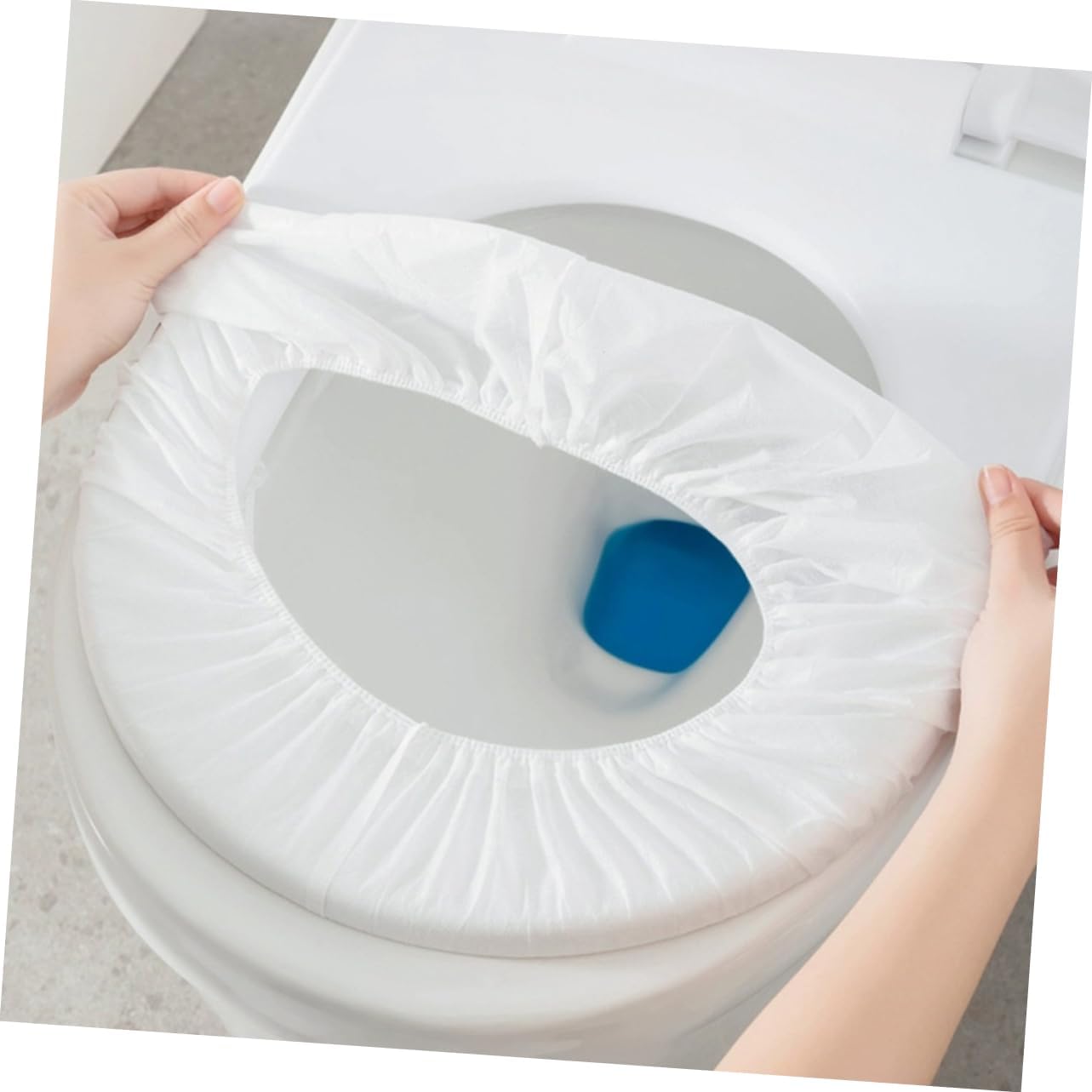 KOMBIUDA 10pcs Portable Disposable Toilet Seat Covers Potty Covers for Potty Training Travel Friendly for Public Restrooms Airplane Camping and Road Trips