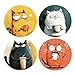 JYNXOR 4 Pcs Kork Untersetzer, Untersetzer Gl&auml;ser, Korkuntersetzer Rund, Katze Glasuntersetzer, Tischuntersetzer Dekorative Glasuntersetzer, Tasse Coaster Mat F&uuml;r Zuhause B&uuml;ro Und Bar Tischdeko