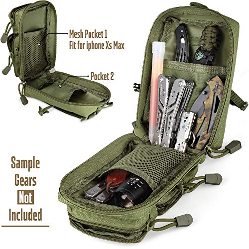 Livans Tactical Molle Utility Pouch, Edc Tool Pouch Tactical Phone Pouches Mini Waist Pouches Medical Edc Ifak Pack Mini Design Of 3-Day Backpack #TOP2