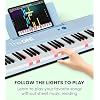 The ONE Smart Keyboard COLOR 61 Keys Piano Keyboard, Music Keyboard with 256 Timbres, 64 Polyphony, 2 Speakers, Built-in LED Lights and Free Apps (Blue)