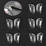 Eyeglass Nose Pads D Shape 12.4mm 5Pairs Pushin Push in Nose Pieces Anti-Slip Soft Silicone Glass...