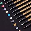 ANYUKE Metallic Markeerstiftset, 10 Kleuren Permanent Marker, Brushpen om uw Fotoalbum te Ontwerpen, Gastenboek of…