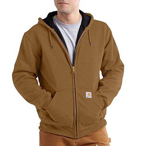 Image of Carhartt Men's Rain Defender Rutland Thermal Lined Hooded Zip Front Sweatshirt