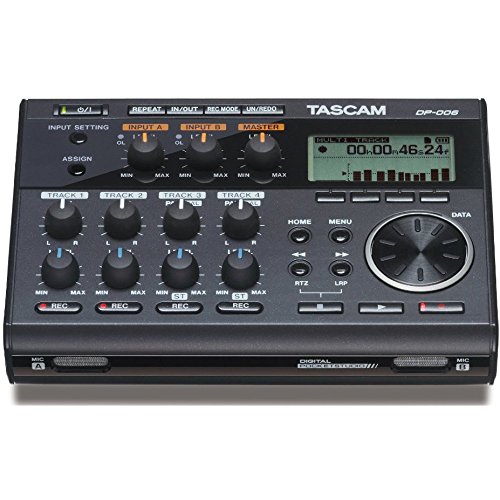 image for Tascam Compact Portastudio 6 Track Digital Recorder with Built in Micr
