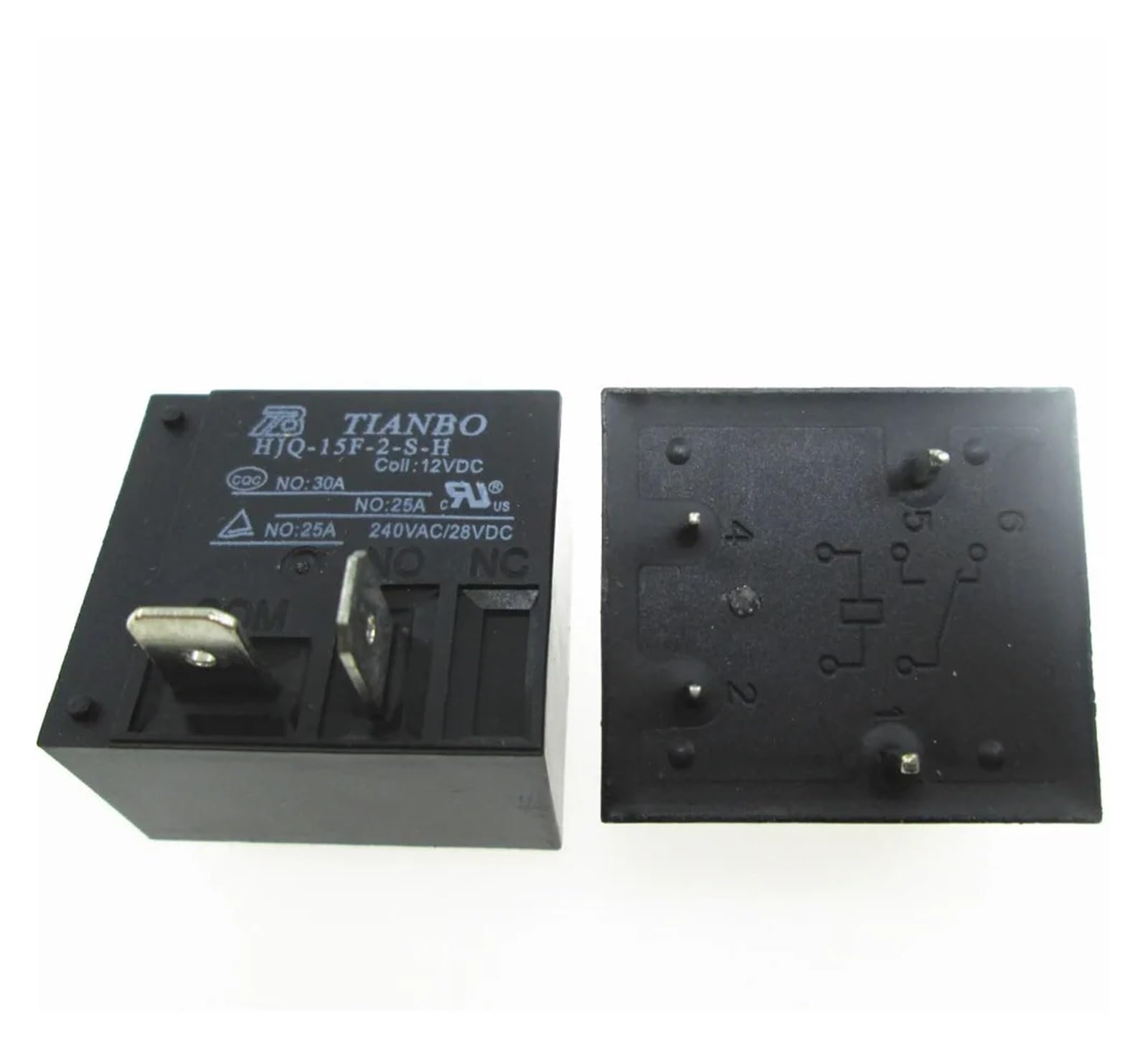 OSHZIKJII 12V relay HJQ-15F-2-S-H 12VDC DC12V 12V 30A 240VAC 4PIN(10PCS)