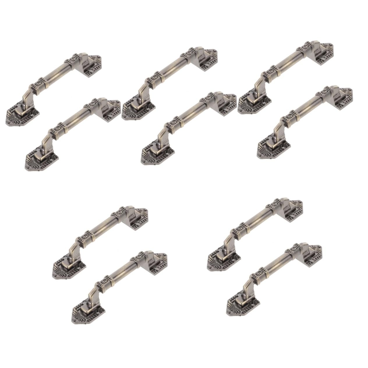 Poignées d'armoires de cuisine Lurrose petit modèle en bronze antique rustique 10x