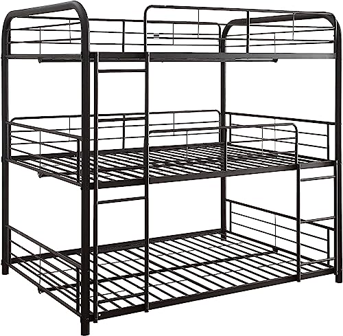 Acme Furniture Cairo Triple Bunk Bed, Twin, Sandy Black #TOP1