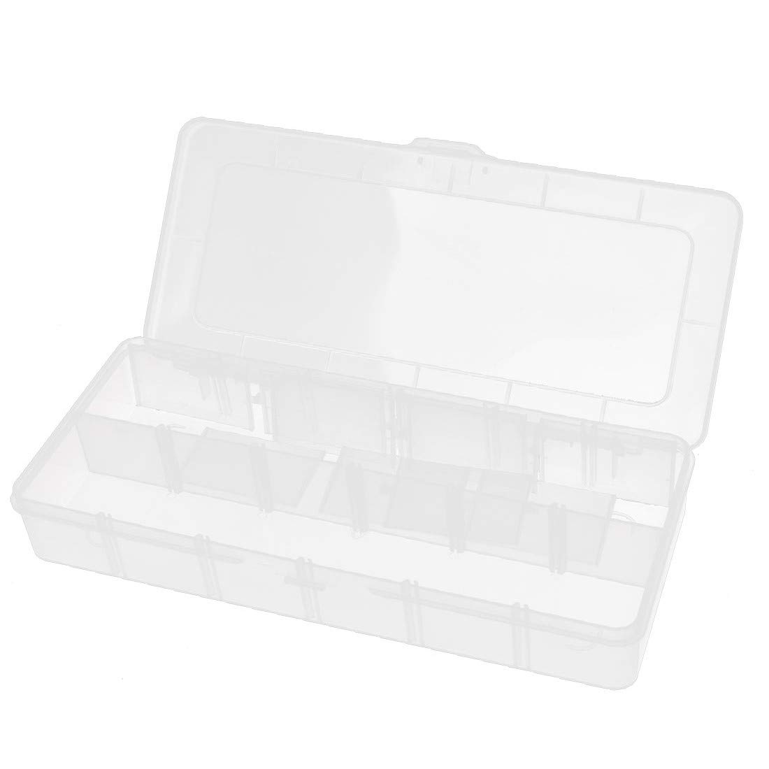 GenericNEW LON0167 Clear Plastic Adjustable 12 Slots Jewelry Electronic Parts Storage Box(Clear Plastic Einstellbare 12 Slots Schmuck Elektronische Teile Aufbewahrungsbox