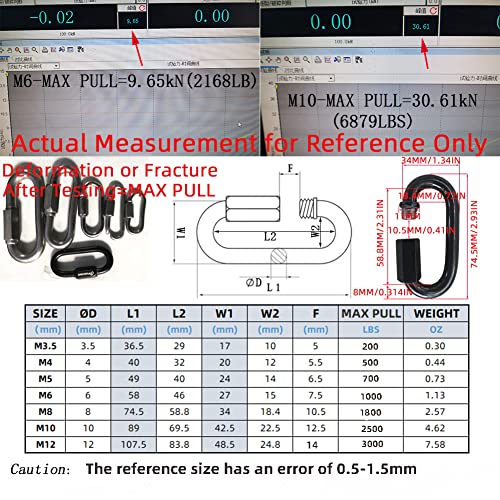 Pansng 10 Pack 5/16 Screw Black Steel Quick Link Chain Connector Heavy Duty Oval Locking Chain Link Swing M8/8Mm 1800Lbs… #TOP1