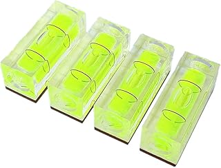 4Pcs Magnetic Small Square Bubble Levels 40x15x15mm Mini Level Bubble Horizontal Spirit Level Measuring Layout Tools (40mm, Single Line, Magnetic)