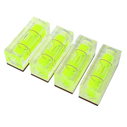 YMGBHNKJLS 4Pcs Magnetic Small Square Bubble Levels 40x15x15mm Mini Level Bubble Horizontal Spirit Level Measuring Layout Tools (40mm, Single Line, Magnetic)