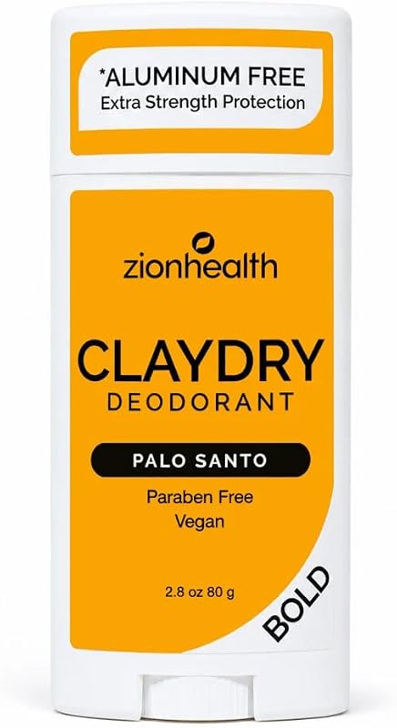 Desodorante em bastão Zion Health Clay Dry Bold Palo Santo, 68 g