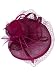Vijiv Women Vintage Derby Fascinator Hat With Veil Pillbox Headband Feather Cocktail Tea Party