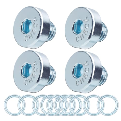 14PCS Transmission Pan Drain Plug with Gasket Kit for Toyota 90341-10021 35178-30010, Fits 4Runner FJ Cruiser Land Cruiser Sequoia Tacoma Tundra, Lexus GS GX is LS LX RC SC (2003-On)