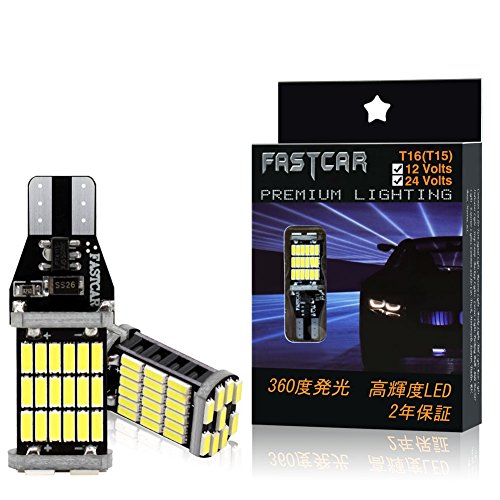 Fastcar 2PCS T16 912 921 T15 W16W led inverso Canbus sin errores...