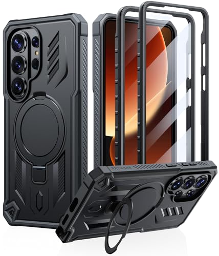 Samsung Galaxy S26-Ultra�pFNTCASE �P�[�X:���C�L�b�N�X�^���h�����O�z���_�[�t�� | �t�����g�t���[��2�� | �����X�N���[���v���e�N�^�[ �~���^���[�O���[�h �����h�~ �ی�P�[�X S26 Ultra 6.9�C���`�p �u���b�N