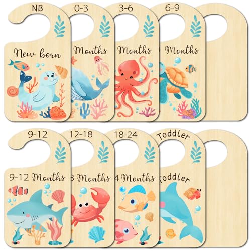 Séparateurs de placard bébé en bois 10pcs organisation garde-robe