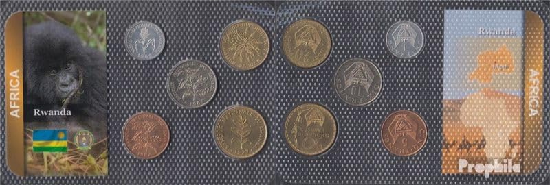 Coins précieux du Rwanda Fleur de Coin, collection de monnaies rares 1977 au design botanique
