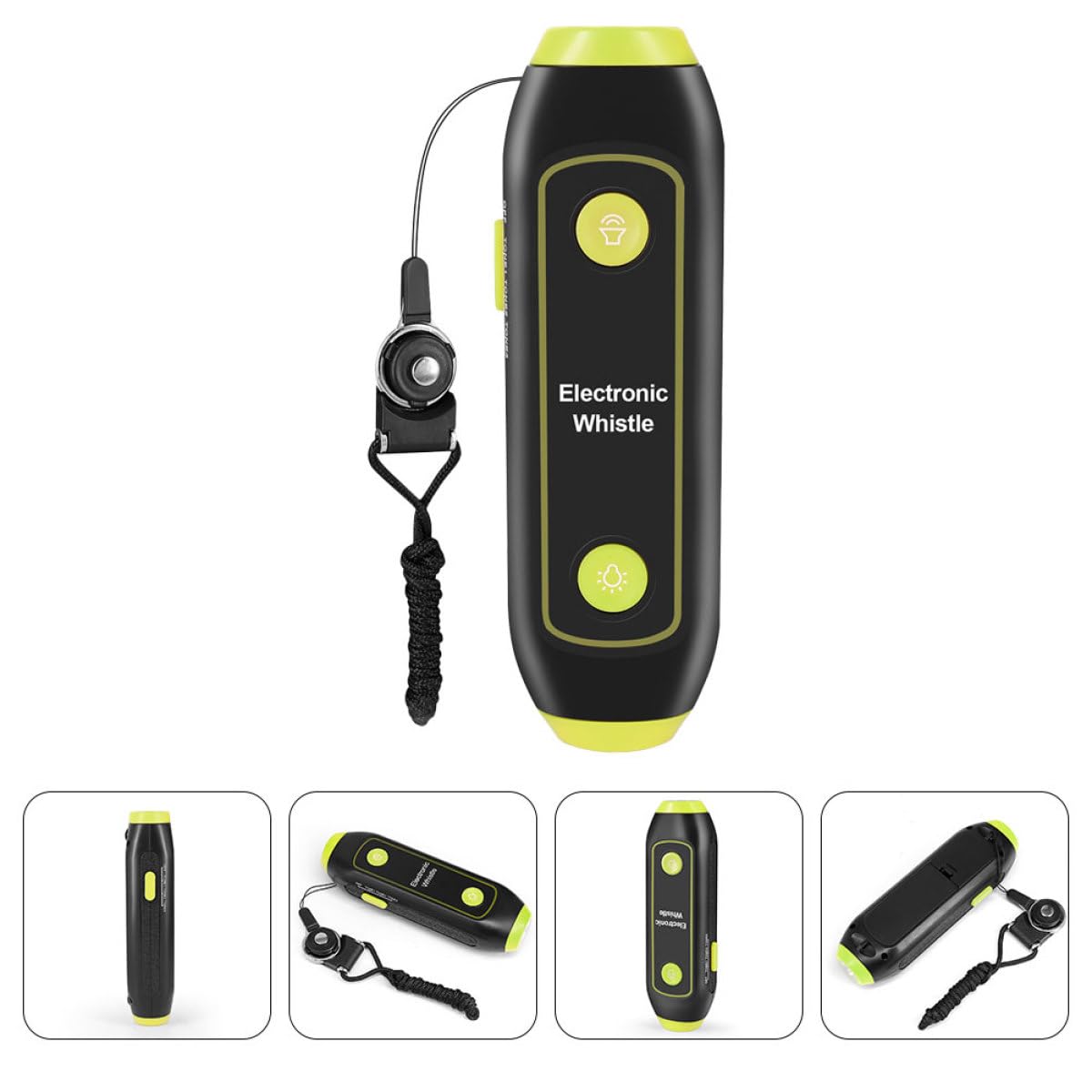 Toyvian Fischietto Elettronico Portatile ad Alto Volume in ABS con Lanyard | 120-150 Db, Verde, per Segnali All'aperto e Addestramento, Accessori con Magnete e Componenti Elettronici