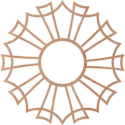 Image of Ekena Millwork 30 inchOD x 10 1 /2 inchID x 3 /8 inchT Augustus Wood Fretwork Pierced Ceiling Medallion, Cherry