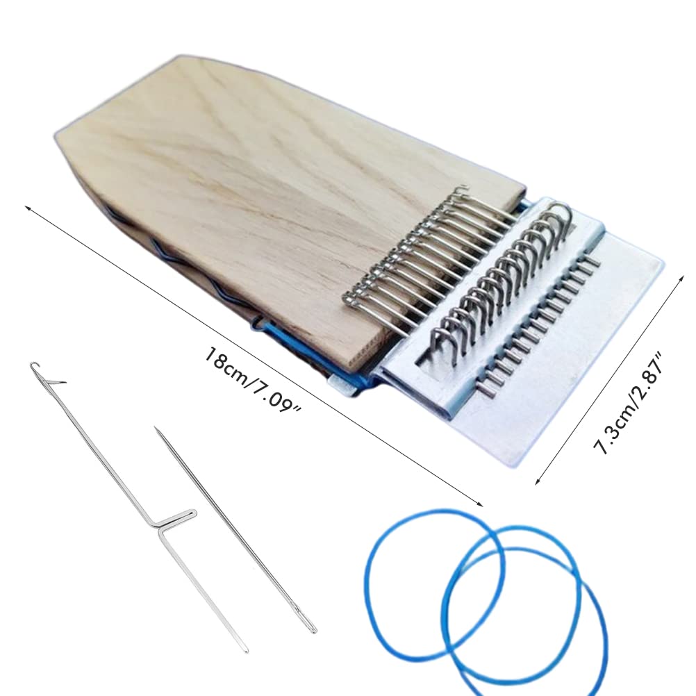 Darning & Loom Machine: Wooden Square Weave Tool for DIY Beautiful Weaving Arts on Clothes & Socks, 14 Pin, 1 - Image 2